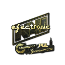 Sticker | electroNic (gold) | Stockholm 2021