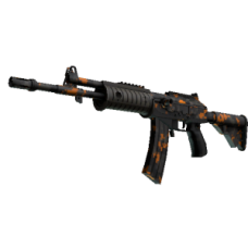 Automatic machine "Galil" | Pixel camouflage "Rust