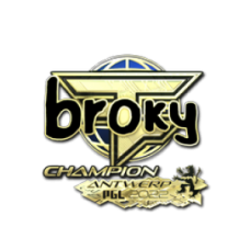 Sticker | broky (Gold, Champion) | Antwerp 2022